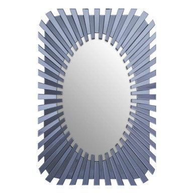Jade Grey Rectangular Sunburst Wall Mirror