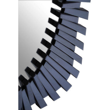 Jade Grey Rectangular Sunburst Wall Mirror