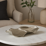 Hampstead Textured Nickel Finish Small Leaf Dish