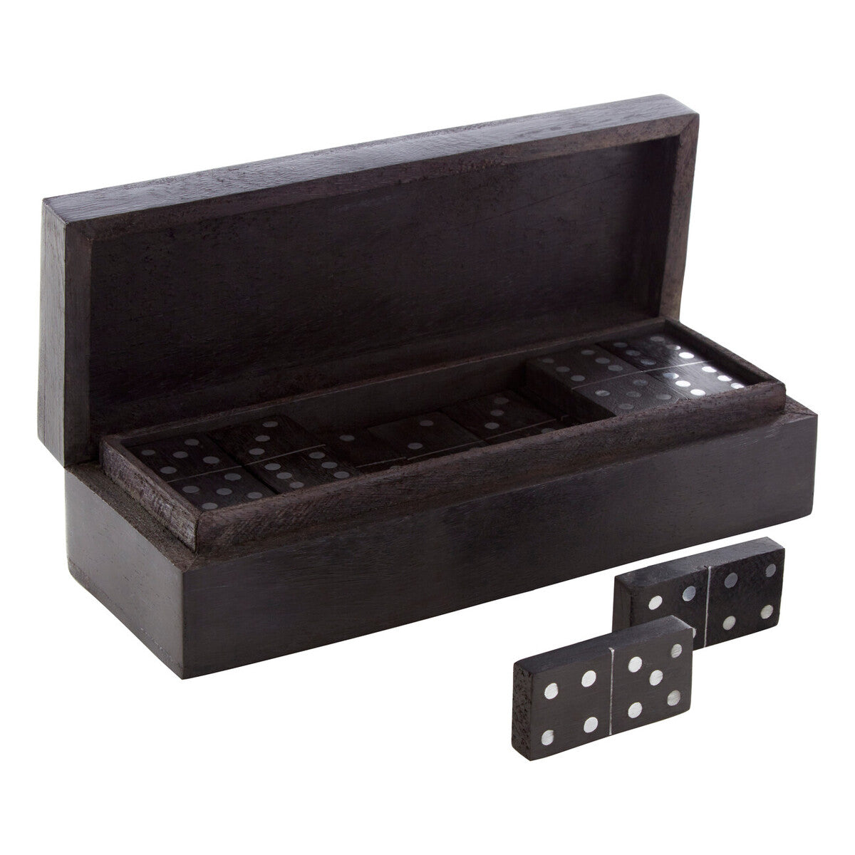 Churchill Games Black Mango Wood Domino Set