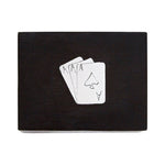 Churchill Games Black Mango Wood Playing Card Box