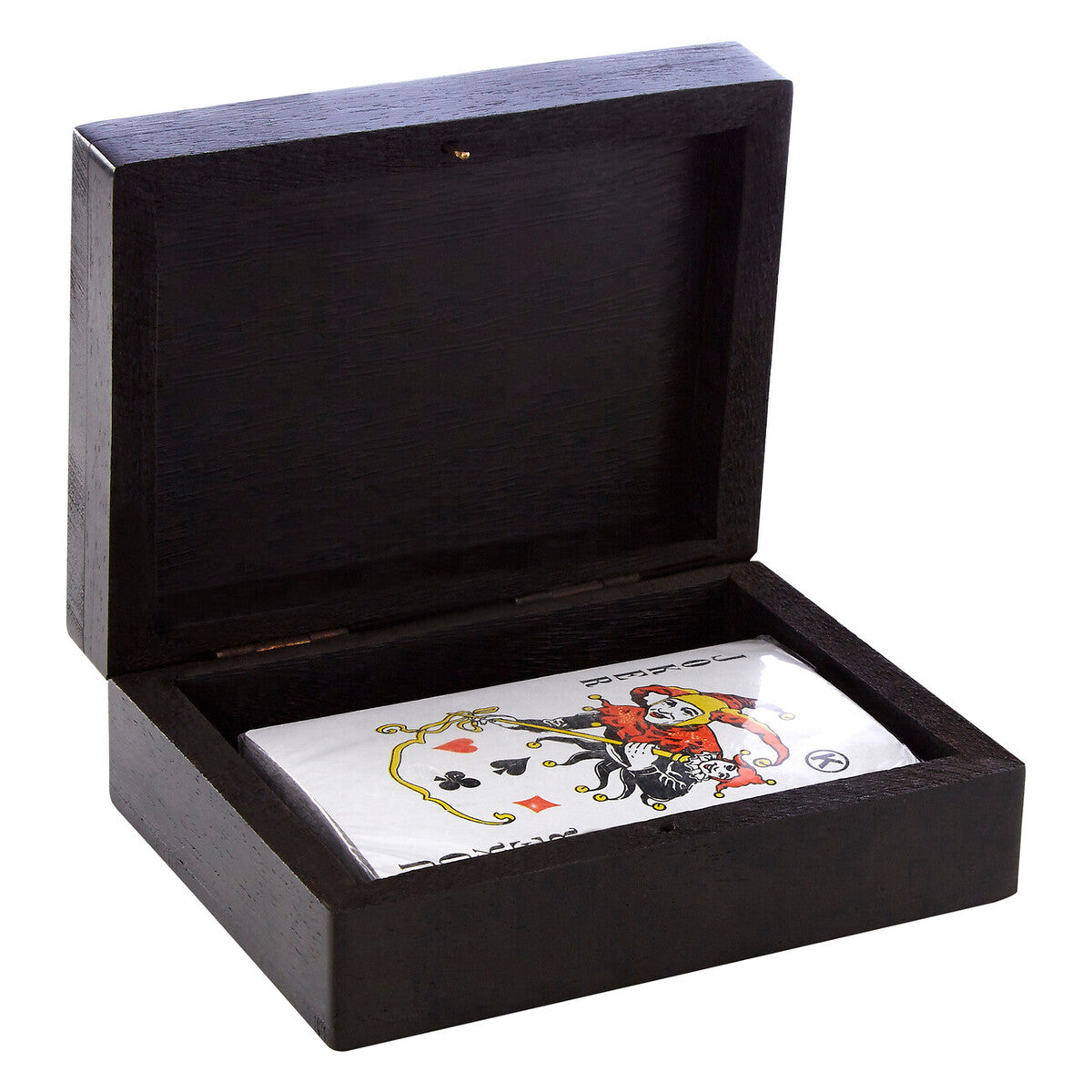 Churchill Games Black Mango Wood Playing Card Box