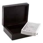 Churchill Games Black Mango Wood Playing Card Box