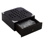 Churchill Games Black Sheesham Wood Solitaire Games Box