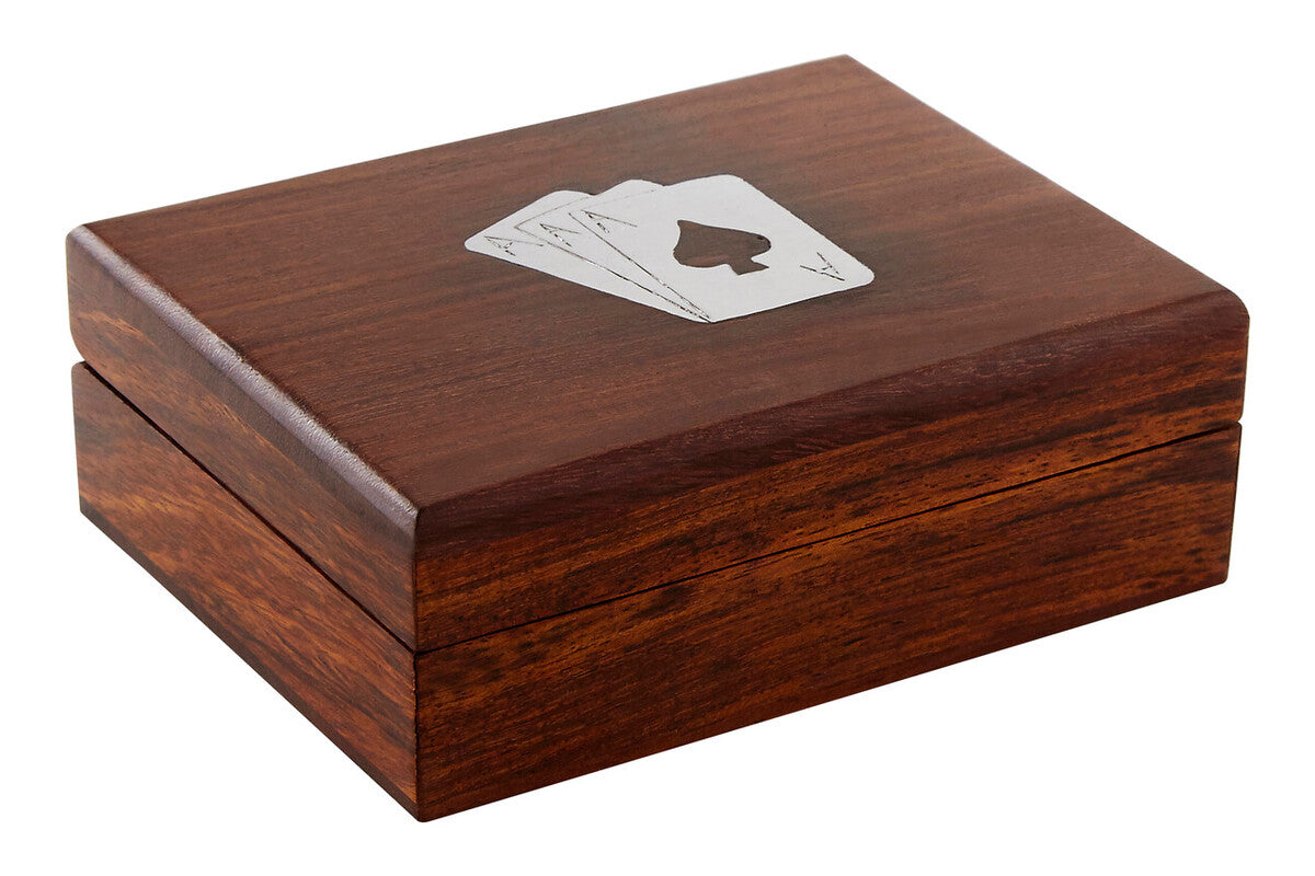 Churchill Games Sheesham Wood Playing Card Box