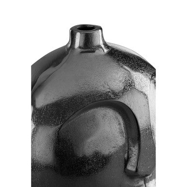 Viso Small Silver Face Round Vase
