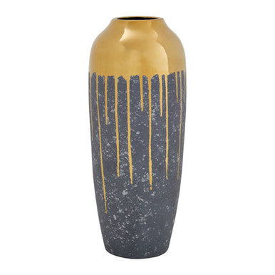 Cyrus Grey and Gold Large Vase