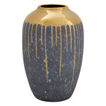 Cyrus Grey and Gold Small Vase