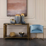 Cyrus Grey and Gold Small Vase