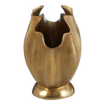 Estrella Large Gold Finish Fluted Vase