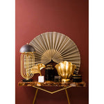 Estrella Large Gold Finish Fluted Vase