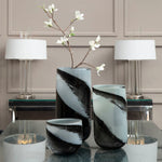Carra Large Grey And Black Brushstroke Vase