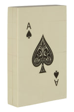 Churchill Games Cream Two Section Card Box with Playing Cards