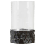 Akola Black and Gold Large Hurricane Candle Holder