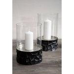 Akola Black and Gold Large Hurricane Candle Holder