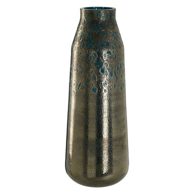 Caris Blue Speckled Glass Large Vase