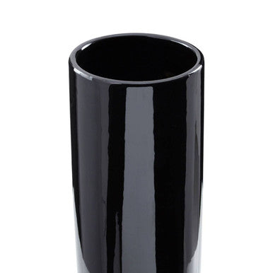 Callie Black and Silver Small Pedestal Vase