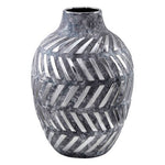 Helaine Grey and Silver Large Vase