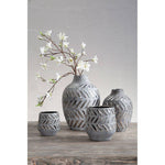 Helaine Grey and Silver Large Vase