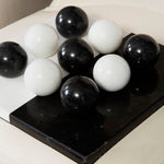 Flos Black And White Tic Tac Toe Marble Game