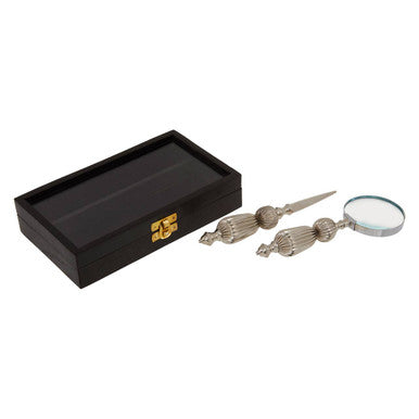 Churchill Magnifying Glass And Letter Opener With Box