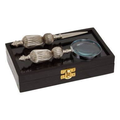 Churchill Magnifying Glass And Letter Opener With Box