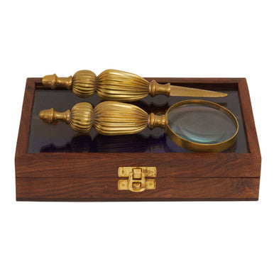 Churchill Gold Finish Magnifying Glass And Letter Opener