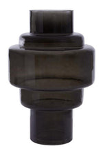 Cayden Small Black Smoked Glass Vase