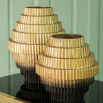 Deomali Small Ombre Gold And Black Vase