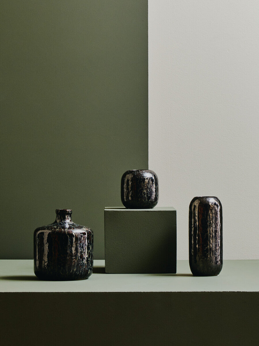 Silas Dark Blue Bottle Vase