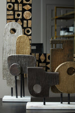 Simbolo Large Assorted Colour Metal Sculpture On Marble Base