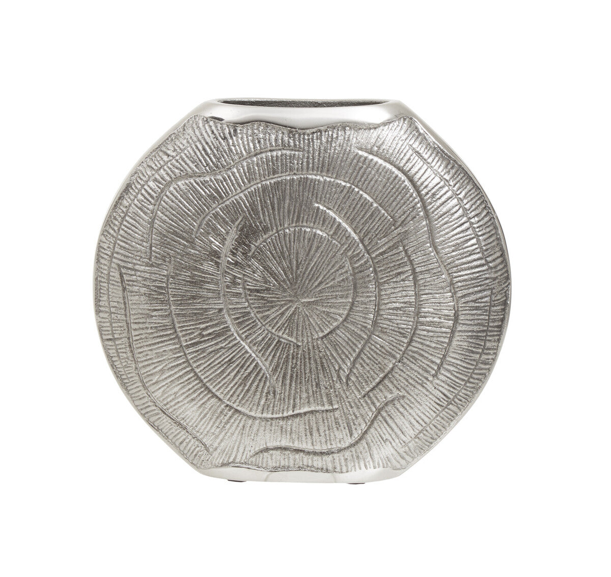 Silva Small Oak Effect Silver Finish Vase