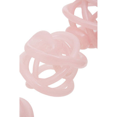 Knot Decor Set of 3 Pink Glass Ornament