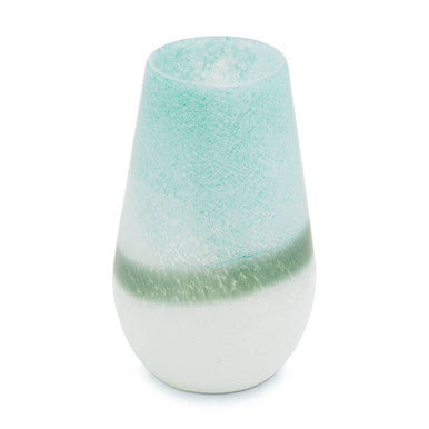 Celia Small Turquoise and White Ombre Vase
