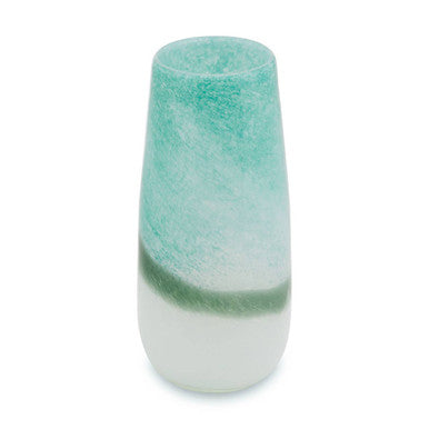 Celia Large Turquoise and White Ombre Vase