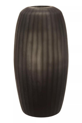 Hessa Small Dark Grey Glass Vase