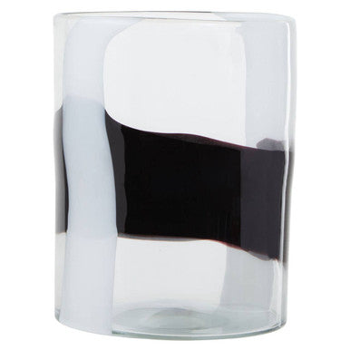 Hania Small Glass Vase with Abstract Pattern