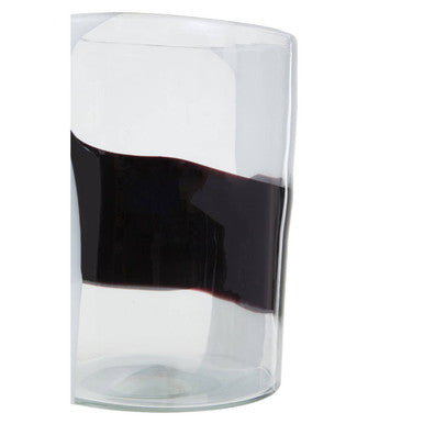 Hania Small Glass Vase with Abstract Pattern