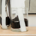 Hania Small Glass Vase with Abstract Pattern