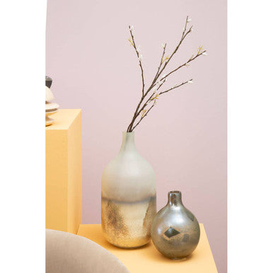 Herbie Small Metallic Effect Bottle Vase