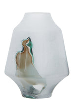 Hakan Glass Vase with Marbled Design