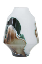 Hakan Glass Vase with Marbled Design