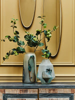 Hakan Glass Vase with Marbled Design