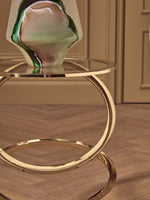 Hakan Glass Vase with Marbled Design