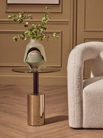 Hakan Glass Vase with Marbled Design