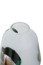 Hakan Glass Vase with Marbled Design