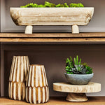 Arlo Small Brown And Natural Wooden Vase