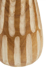 Arlo Small Brown And Natural Wooden Vase