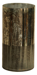 Gaia Large Glass Vase in Metallic Antique Finish