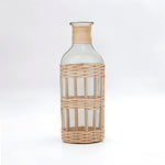 Kuta Natural Cane and Glass Large Vase